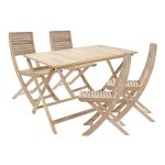 JEDILNA MIZA SOLIS ORIGAMI 114X70 AKACIJA - slika 5