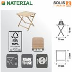 JEDILNA MIZA SOLIS ORIGAMI 70X70 AKACIJA - slika 10