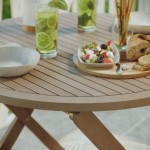 JEDILNA MIZA SOLIS ORIGAMI D90CM AKACIJA - slika 4