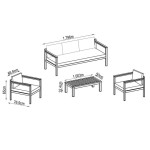 KAVČNA GARNITURA ORIS II ALU/EUC KAVČ3P+2AC+MIZA D.GR/D.SIVA BLAZINA - slika 8