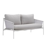 KAVČNA GARNITURA SIGMA 4P JEKLO KD BELA STRUKTURA STEKLENA MIZNA PLOŠČA - slika 2