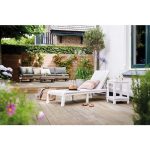 KETER MALLORCA VRTNI LEŽALNIK, BELA BARVA - slika 2