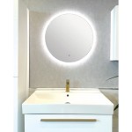 KLASIČNO OGLEDALO FEROTEHNA TALIA D 70 SATENAST ROB LED ROČNO STIKALO