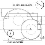 KLASIČNO OGLEDALO KOLPA SAN OG FI 150 LED, IR, DIM - slika 3