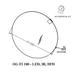 KLASIČNO OGLEDALO KOLPA SAN OG FI100, LED, IR, DIM - slika 2