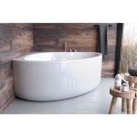 KOPALNA KAD KOTNA KOLPA SAN DOLORES 140X140 BELA Z OBLOGO - slika 2