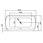 KOPALNA KAD SAMOSTOJEČA KOLPA SAN MARILYN-FS 180X90/O BLACK HORIZONTALNI PRELIV - slika 4