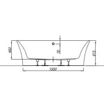 KOPALNA KAD SAMOSTOJEČA KOLPA SAN MARILYN-FS 180X90/O BLACK HORIZONTALNI PRELIV - slika 5