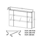 KOPANIŠKA OMARICA Z OGLEDALOM SAN TON 100 WH NAOMI - slika 4