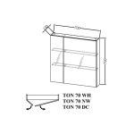 KOPANIŠKA OMARICA Z OGLEDALOM SAN TON 70 DC NAOMI - slika 2