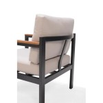 KOTNA GARNITURA ORIS II 5P ALU/EUC+KAVNA MIZICA D.GR/BEŽ BLAZINA - slika 7