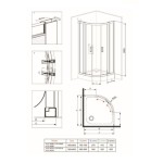 KOTNA KABINA ZA PRHANJE DEANTE FUNKIA KYP N52K 80 CM - slika 2