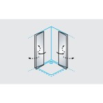 KOTNA KABINA ZA PRHANJE KOLPA SAN Q 90 SBR/1 POLARIS FOLD SILVER PROF. PROZ. STEK. - slika 2