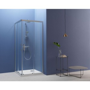 KOTNA KABINA ZA PRHANJE KOLPA SAN TKK 90/K PULSAR SILVER BRILL PROZORNO ST.