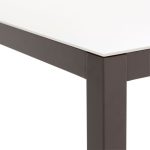 KOVINSKA MIZA NATERIAL LYRA T. BEŽ 90X90 ALU STEKLO - slika 3