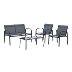 KOVINSKA VRTNA GARNITURA SET BEO, SIV