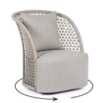 KOVINSKI STOL BIZZOTTO CUYEN SAND, VRTLJIV - slika 2