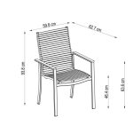 KOVINSKI STOL NATERIAL DORA ALU - slika 8
