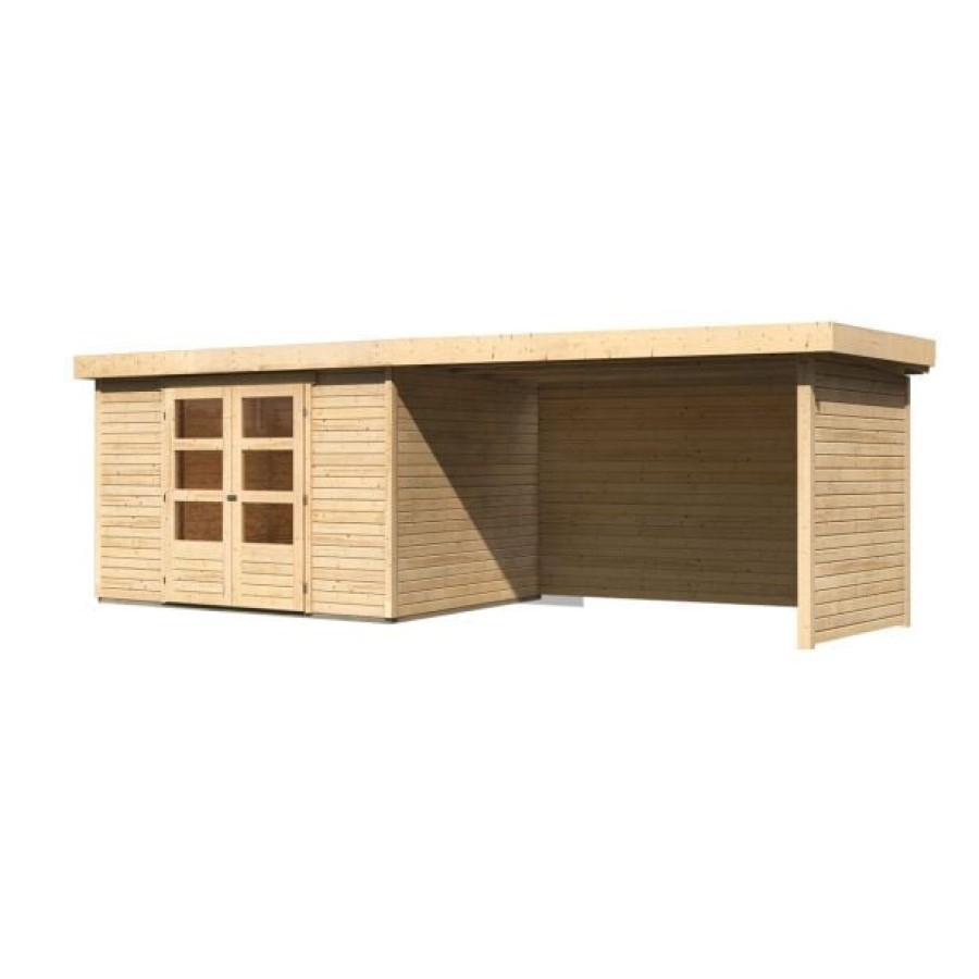 LESENA VRTNA HIŠKA KARIBU ASKOLA 5 S TERASO, STENO 298X211X242 +280 LES 19MM - slika 4