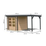 LESENA VRTNA HIŠKA KARIBU JUPITER A Z NADSTEŠ.2.35M 19MM ANTRACIT - slika 2