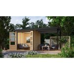 LESENA VRTNA HIŠKA KARIBU JUPITER A Z NADSTEŠ.2.35M 19MM ANTRACIT