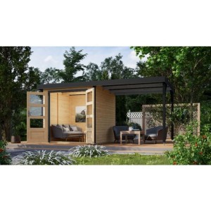 LESENA VRTNA HIŠKA KARIBU JUPITER A Z NADSTEŠ.2.35M 19MM ANTRACIT