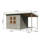 LESENA VRTNA HIŠKA KARIBU MERSEBURG 6 V SETU - slika 2