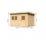 LESENA VRTNA HIŠKA KARIBU TINTRUP 364X244X210X LES 28MM - slika 3