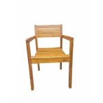 LESENI STOL MQ LEO 51/53/81.5 CM, AKACIJA - slika 2