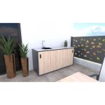 LETNA KUHINJA MS VISCOM ELEMENT POMIVALNO KORITO LESNI DEKOR HRAST-RUSTIK - slika 3