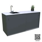 LETNA KUHINJA MS VISCOM ELEMENT S POMIVALNIM KORITOM 1800X634 MM