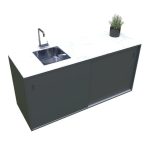 LETNA KUHINJA MS VISCOM ELEMENT S POMIVALNIM KORITOM 1800X634 MM - slika 3