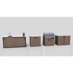 LETNA KUHINJA MS VISCOM ELEMENT Z VRATI AMERIŠKI OREH 900X634 MM - slika 4