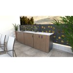 LETNA KUHINJA MS VISCOM KOTNI ALI SAMOSTOJNI EL. AMERIŠKI OREH 1268X634 MM - slika 3