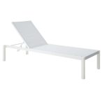 LEŽALNIK IZ TEKSTILENA NATERIAL LYRA BETA, BEL ALU, TEKSTILEN - slika 3