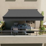 MARKIZA, TENDA NATERIAL CALIMA 250X200 CM, SIVA ROČNA - slika 7