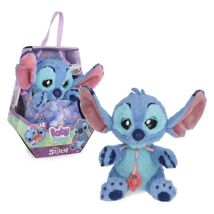 Imc Toys pliš Baby Paws StitchPredstavljamo Stitcha v družini Baby Paws. Ta licencirani Baby Paws prikazuje Stitcha iz filma "Lilo in Stitch" in je preprosto čudovit. Odstrani njegovo personalizirano dudo in opazuj