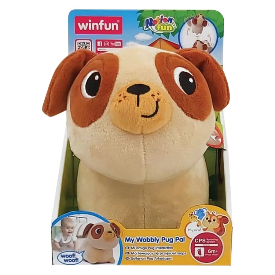 Winfun kuža MopsMalček bo z veseljem sledil svojemu novemu prijatelju