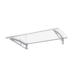 NADSTREŠEK NAD VRATI ARTENS NEVA KOMPLET NADSTREŠEK 150X90CM KOVINSKI SREBRN - slika 3