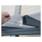 NADSTREŠEK ZA TERASO PALRAM SIERRA, SIVA/TRANSPARENT 3X4,25M - slika 5