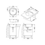 NERJAVNO POMIVALNO KORITO ALVEUS FORM 30, LEINEN FI 510 MM - slika 3