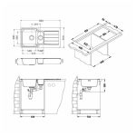 NERJAVNO POMIVALNO KORITO ALVEUS LINE MAXIM 10, SATIN 980X500 MM - slika 2