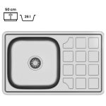 NERJAVNO POMIVALNO KORITO QUADRON LOUIS 111 INOX - slika 2