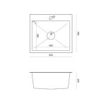 NERJAVNO POMIVALNO KORITO QUADRON LUKE 100 INOX - slika 4