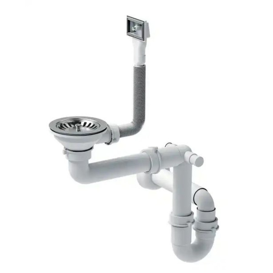 NERJAVNO POMIVALNO KORITO QUADRON LUKE 90 INOX - slika 3