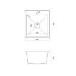 NERJAVNO POMIVALNO KORITO QUADRON LUKE 90 INOX - slika 4