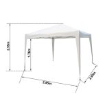 PAVILJON NATERIAL EORI II 295X295 BEL ZLOŽLJIV - slika 2