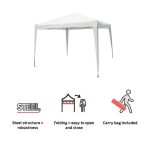 PAVILJON NATERIAL EORI II 295X295 BEL ZLOŽLJIV - slika 3