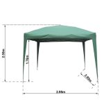 PAVILJON NATERIAL EORI II 295X295 ZELEN ZLOŽLJIV - slika 2