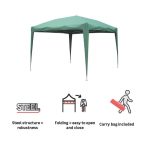 PAVILJON NATERIAL EORI II 295X295 ZELEN ZLOŽLJIV - slika 3